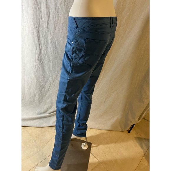 $215 NWT Authentic Armani Jeans Pants Stretch Skinny Leg Low Rise Blue Size 30 - Picture 7 of 9